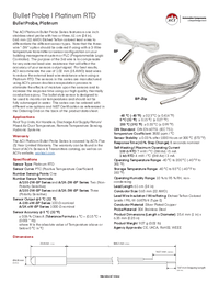 Thumbnail of document Data Sheet - A/100-2W-BP-20-CL2P RTD Bullet Probes